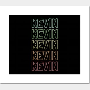 Kevin Name Pattern Posters and Art